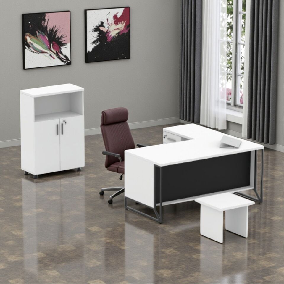 Luban Çalışma Masası (Beyaz)