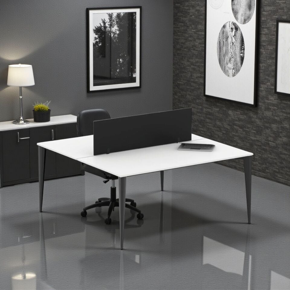 Up İkili Workstation (beyaz)