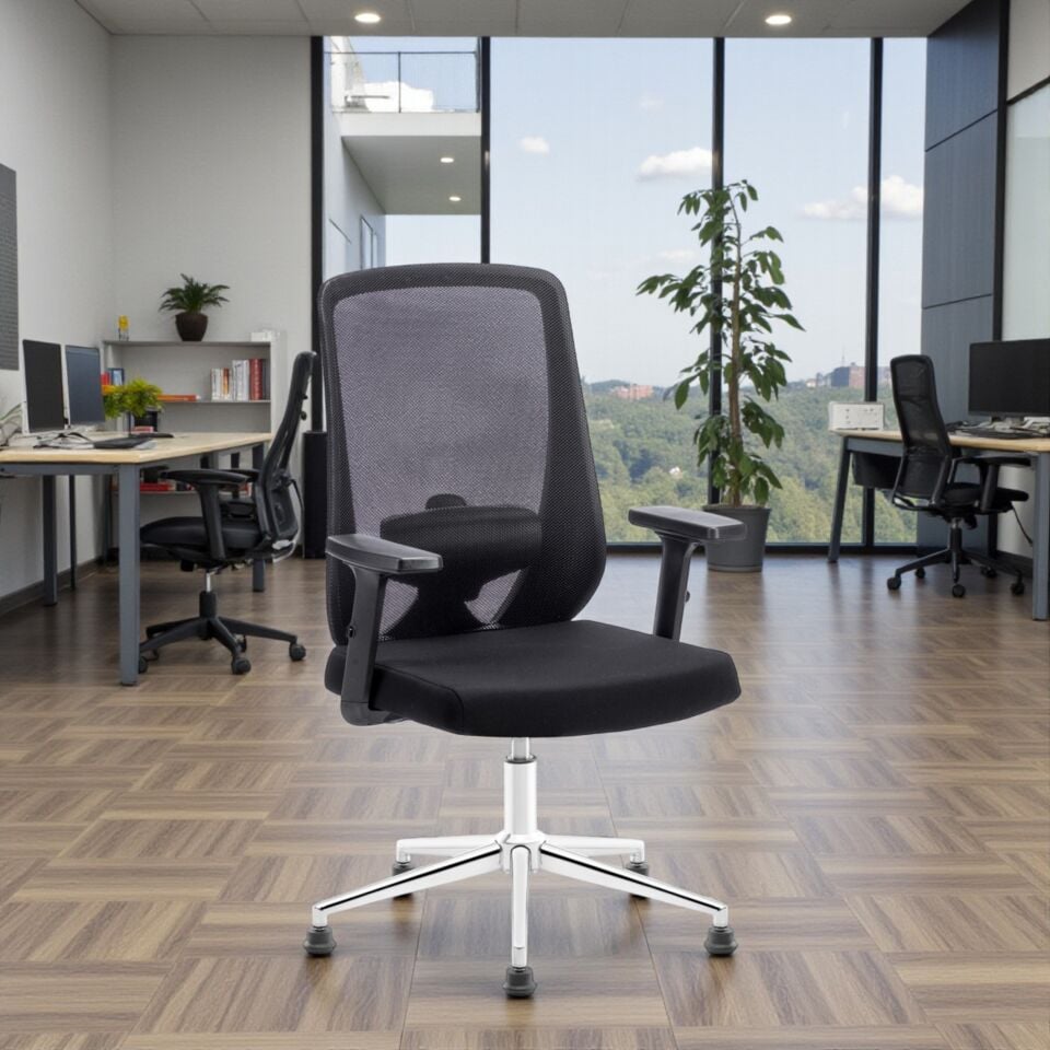 Prime Misafir Koltuğu (Siyah-Ayarlanabilir Kol-Yıldız Ayak)