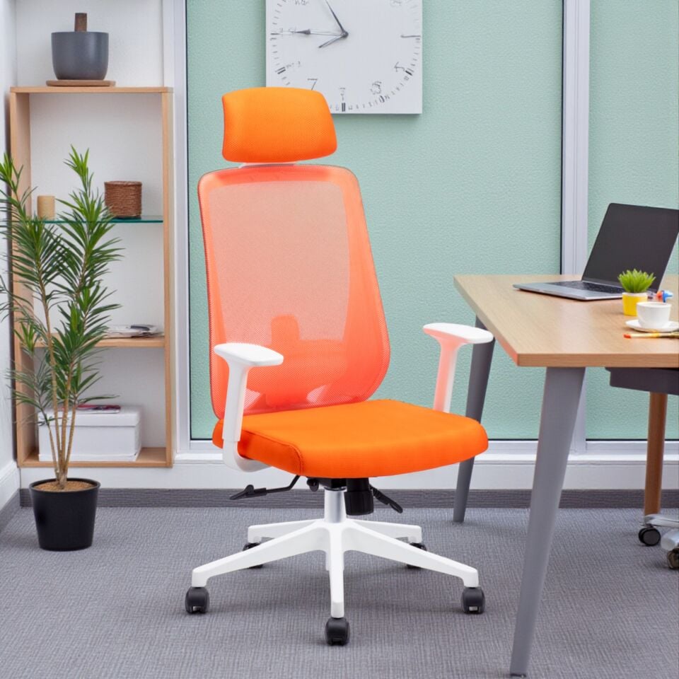 Prime Makam Koltuğu (Turuncu-Ayarlanabilir Kol)