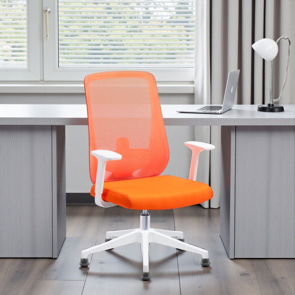 Prime Misafir Koltuğu (Turuncu-Ayarlanabilir Kol-Yıldız Ayak)