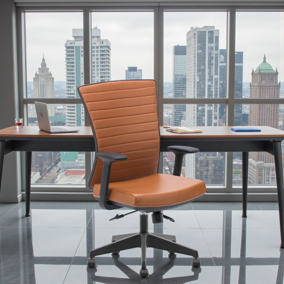 Harmony Çalışma Koltuğu (Deri Kaplama-Plastik Ayak)