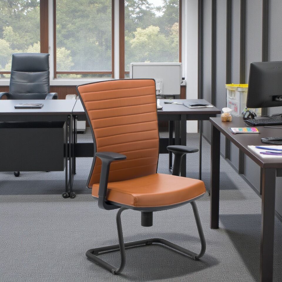 Harmony Misafir Koltuğu (Deri Kaplama-Plastik U Ayak)