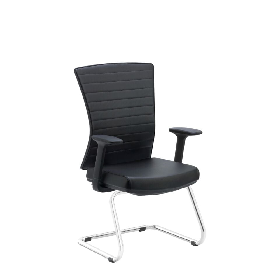 Harmony Misafir Koltuğu (Deri Kaplama-Krom U Ayak)