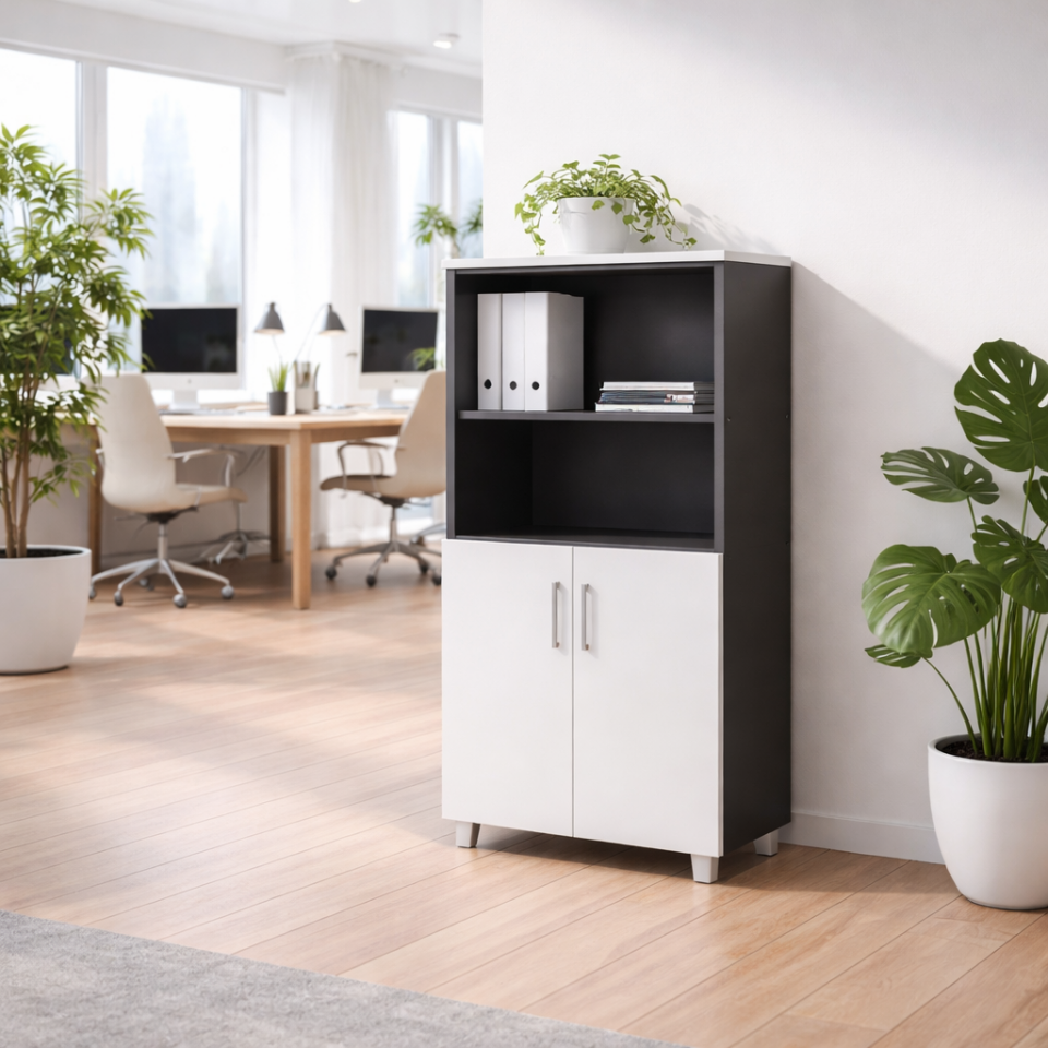 Kilitli Yarım Kapaklı Dolap (155cm)