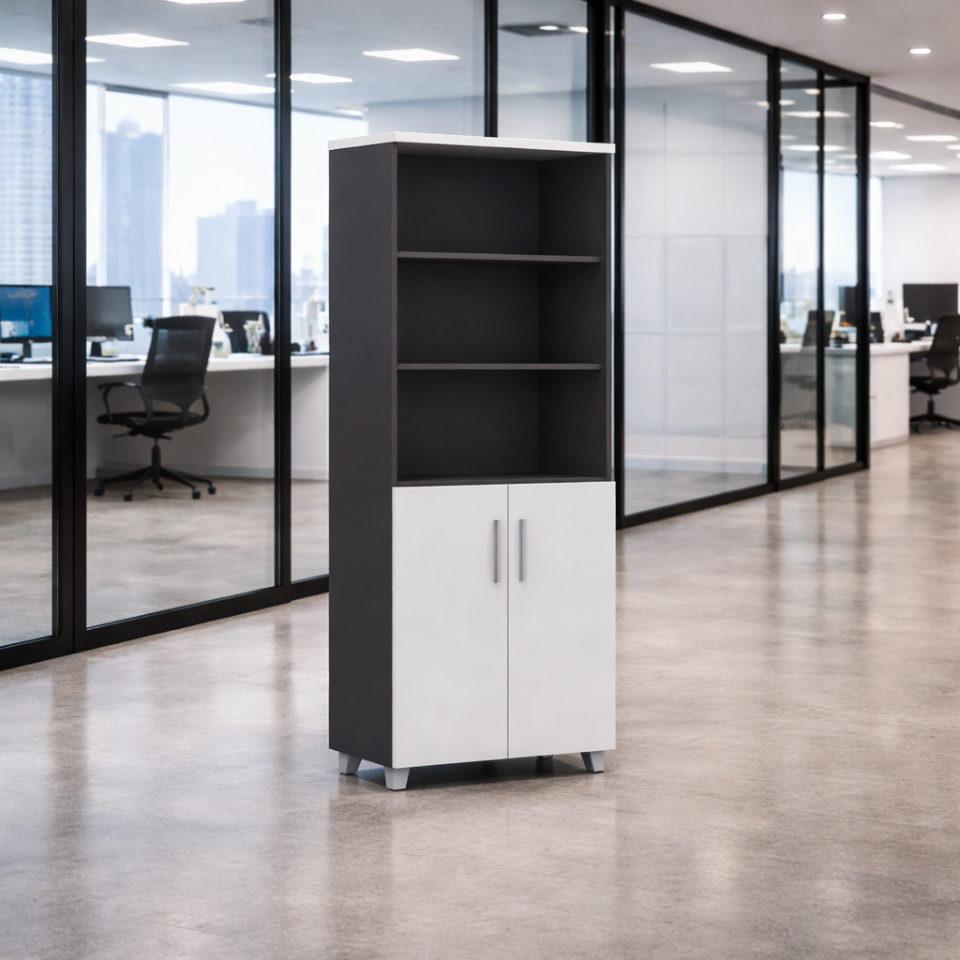 Kilitli Yarım Kapaklı Dolap (190cm)