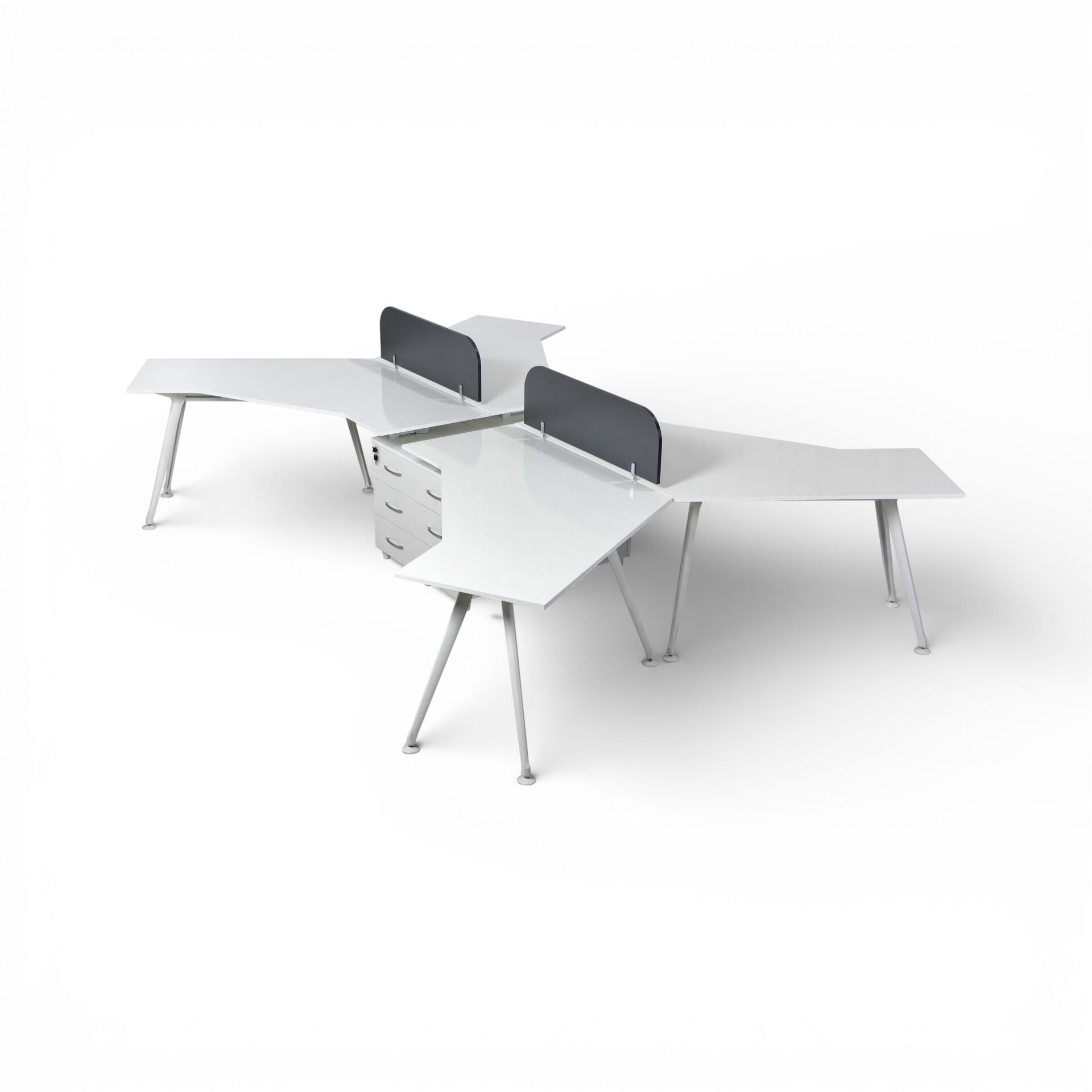 Inter 4'lü Workstation Beyaz