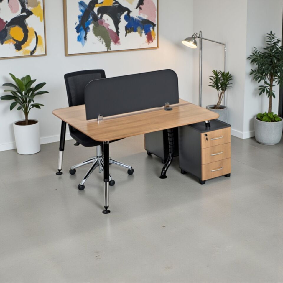 Beril Etajerli 2'li Workstation